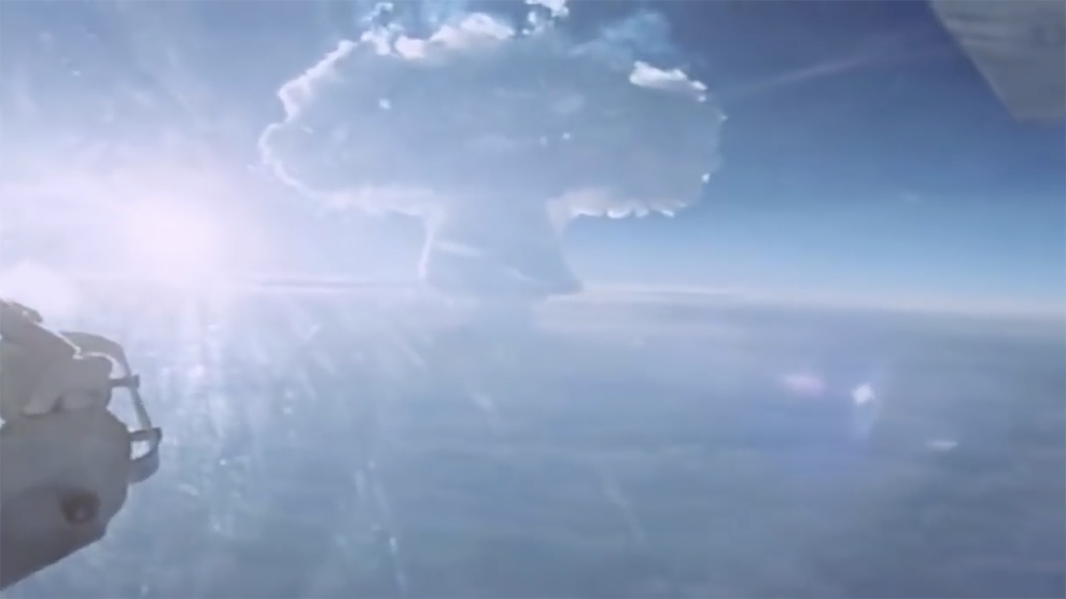 A bordo de un Tu-95 modificado