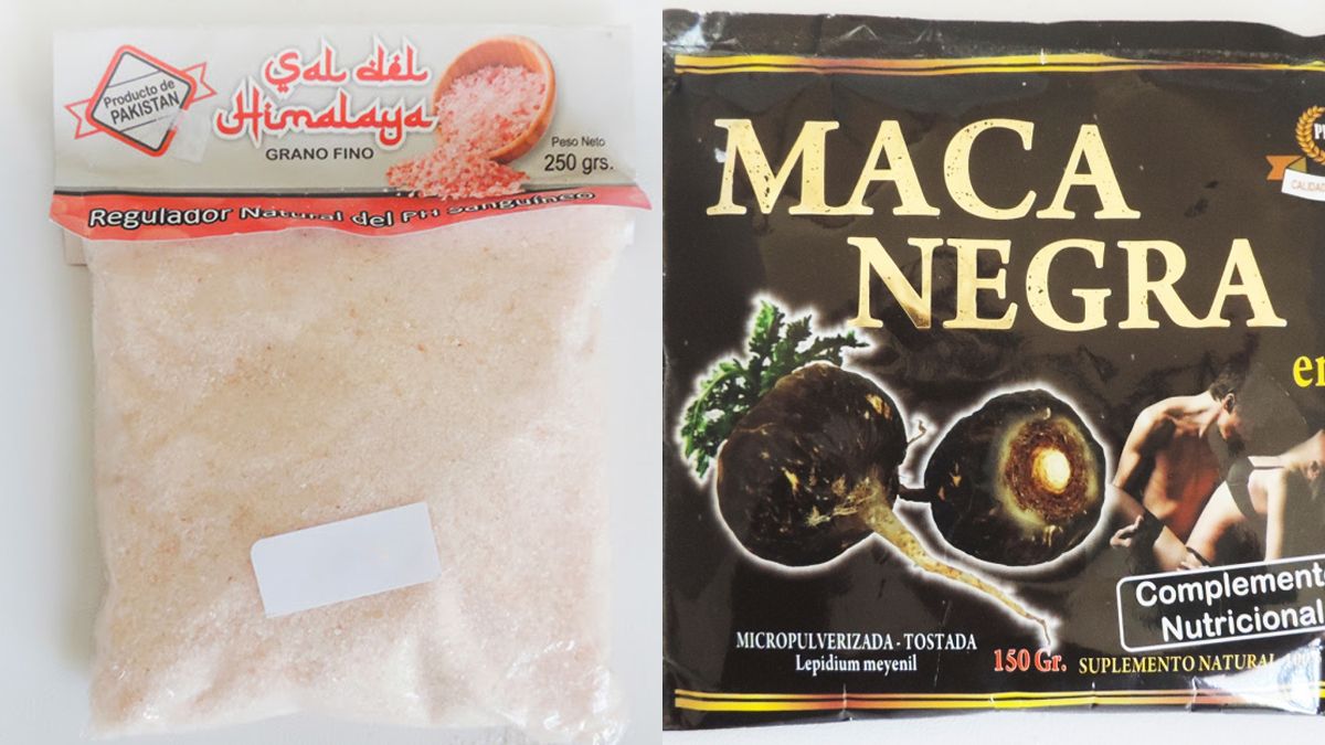 Los productos alimenticios prohibidos están rotulados como: Sal Rosada del Himalaya