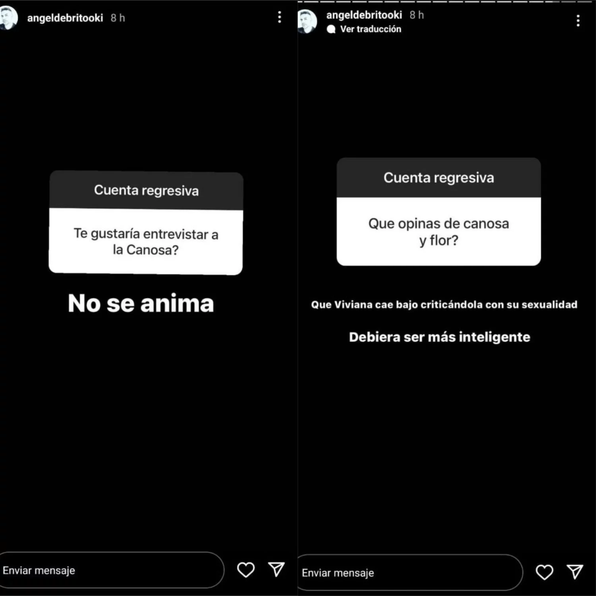 Los filosos comentarios de &Aacute;ngel de Brito a Viviana Canosa.