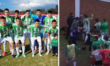 Jugadores de Unión de Sunchales se enfrentaron con hinchas rivales: tiros, golpes y la policía separando Jugadores de Unión de Sunchales se enfrentaron con hinchas rivales: tiros, golpes y la policía separando