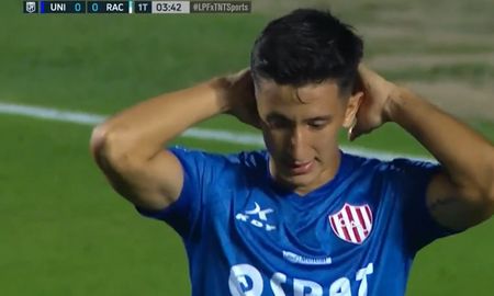 Gabriel Arias, arquero de Racing, fue el protagonista del partido ante Unión gracias a sus intervenciones para evitar la caída de su arco. Gabriel Arias, arquero de Racing, fue el protagonista del partido ante Unión gracias a sus intervenciones para evitar la caída de su arco.
