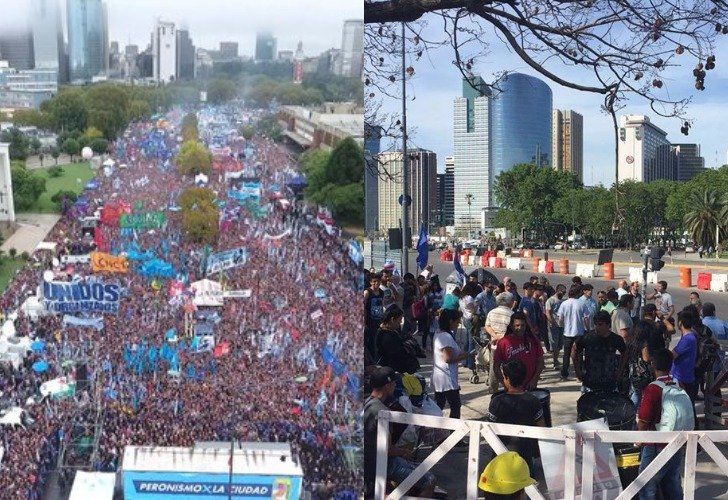 El “aguante” a Cristina en Comodoro Py, con un año de diferencia