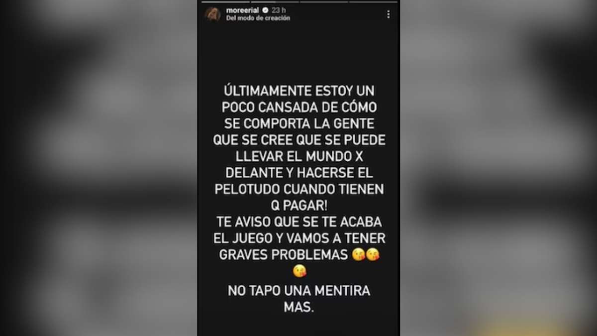 La publicación de More Rial que llamó la atención de sus seguidores. La publicación de More Rial que llamó la atención de sus seguidores.