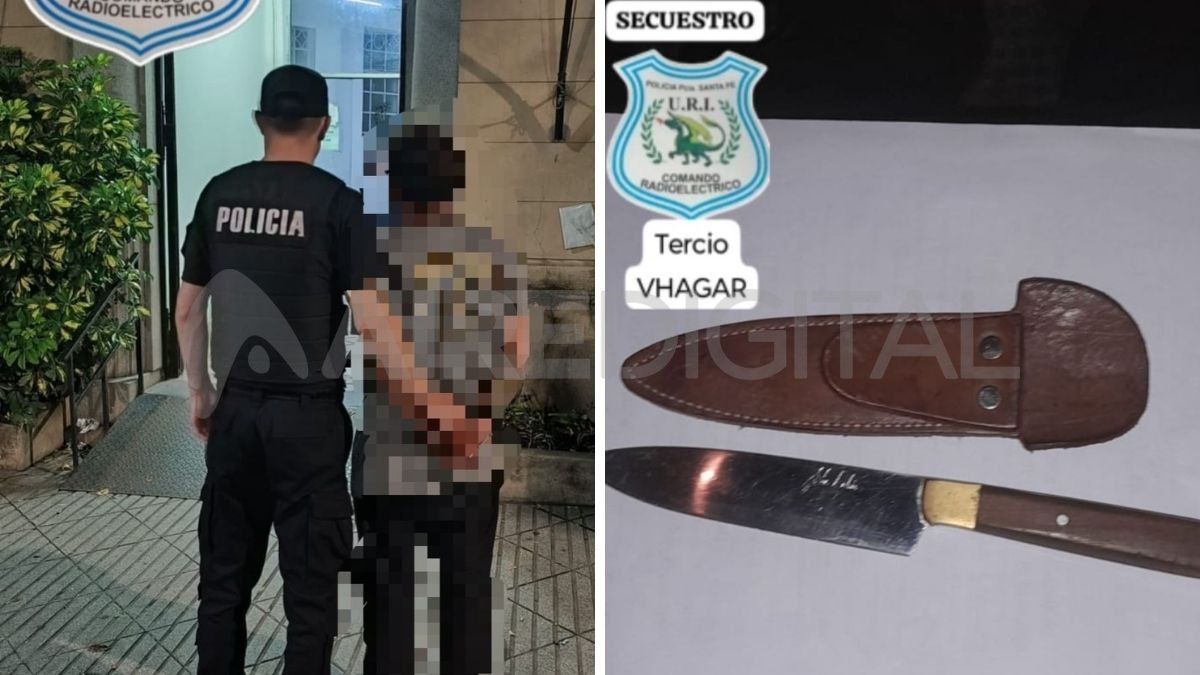 Un hombre detenido y un cuchillo secuestrado en avenida López y Planes 4500. Un hombre detenido y un cuchillo secuestrado en avenida López y Planes 4500.