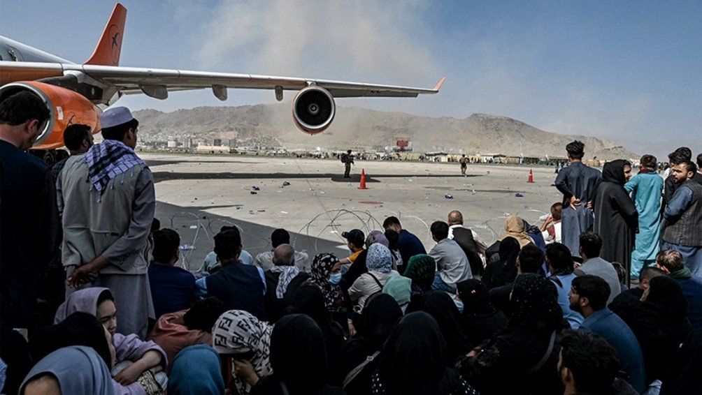 El aeropuerto de Kabul. Foto: AFP