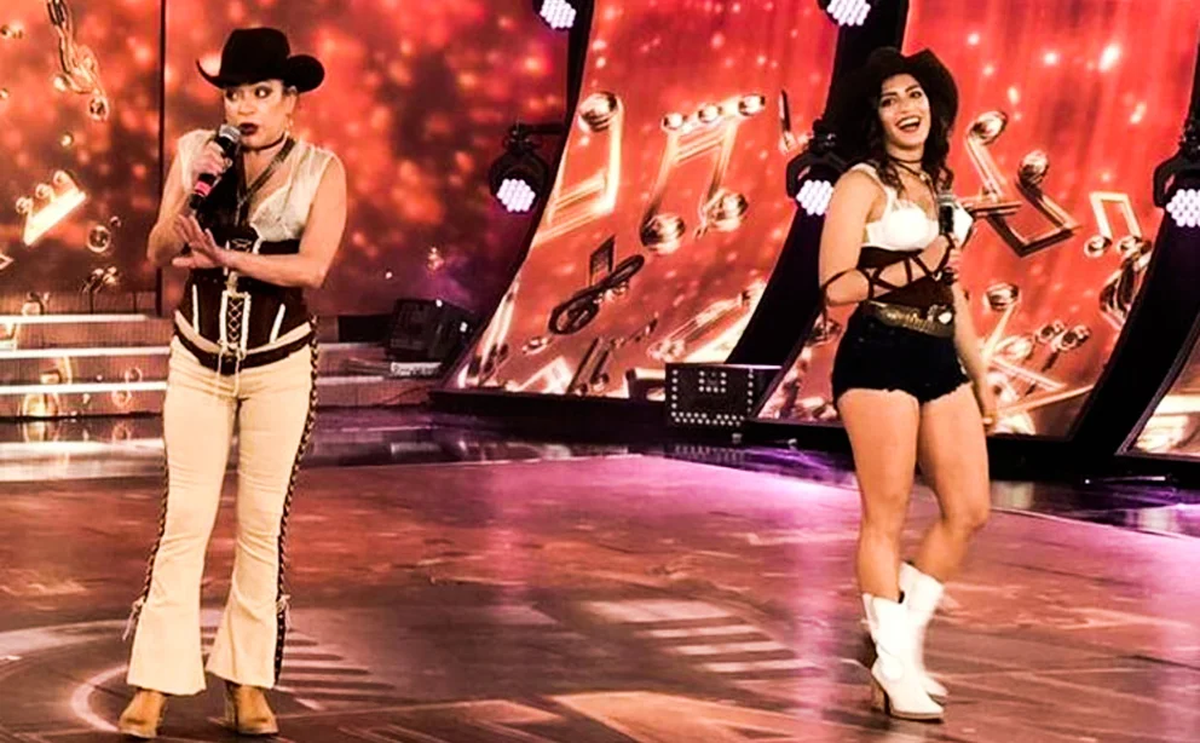 Agostina Alarcón y Claribel Medina en el Cantando. 