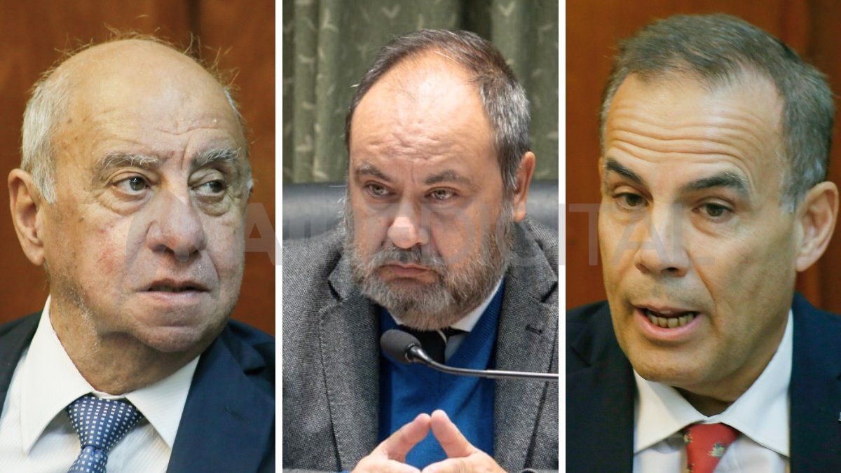 Roberto Reyes, Fabio Mudry y Alejandro Tizón, los jueces de la Cámara de Apelaciones que confirmaron la sentencia impuesta en juicio a Pereyra