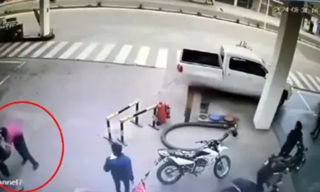perdio la paciencia en estacion de servicio y ataco al playero con un machete: fuertes imagenes perdio la paciencia en estacion de servicio y ataco al playero con un machete: fuertes imagenes