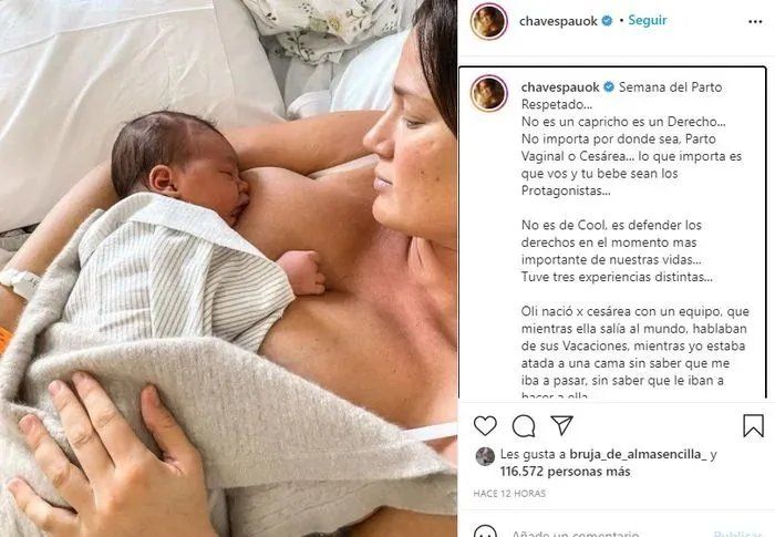 Paula Chaves compartió un sentido mensaje el lunes.