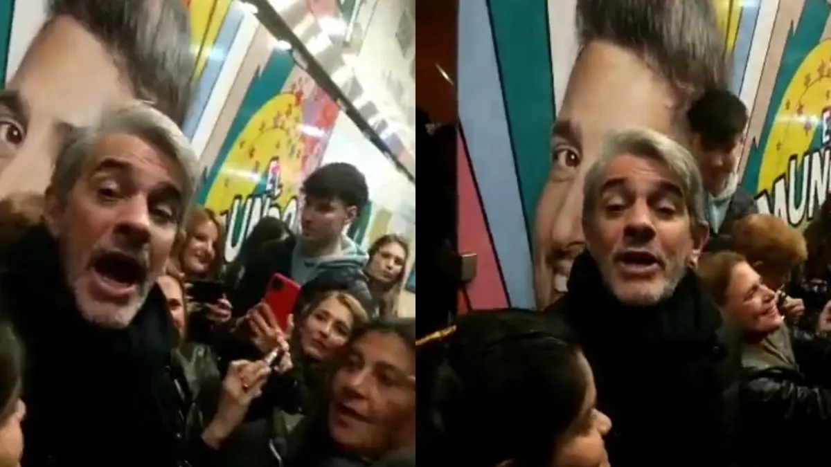 El video del escrache a Pablo Echarri en la puerta del teatro