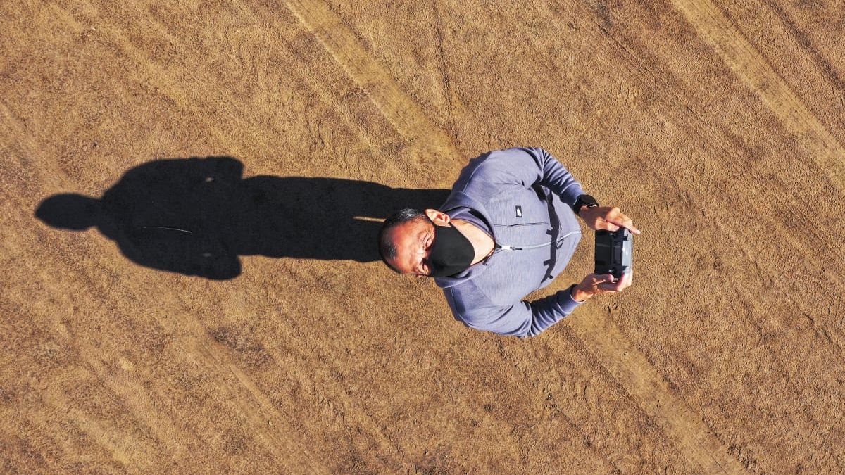 Hernán Retamoso realizó videos con su drone de la Laguna Setúbal&nbsp;semana a semana durante la bajante de este año y en plena cuarentena.