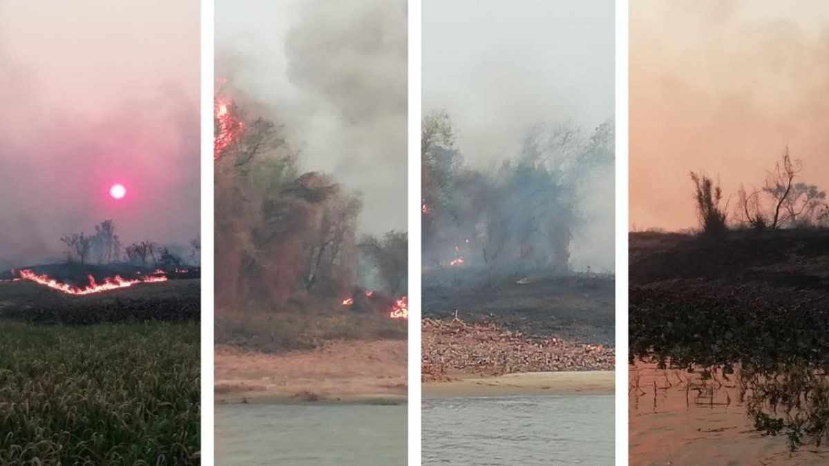 El fuego continúa avanzando en el sitio Ramsar Jaaukanigás.&nbsp;