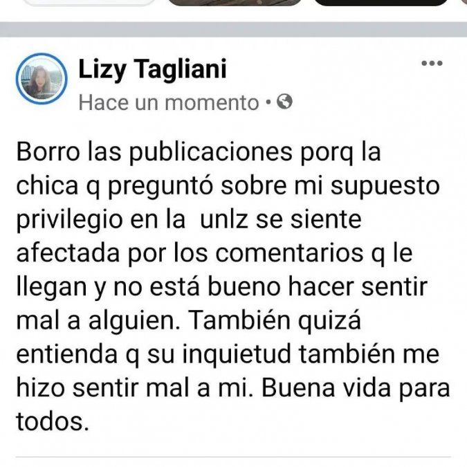 El descargo de Lizy Tagliani tras recibir un ataque en redes. 