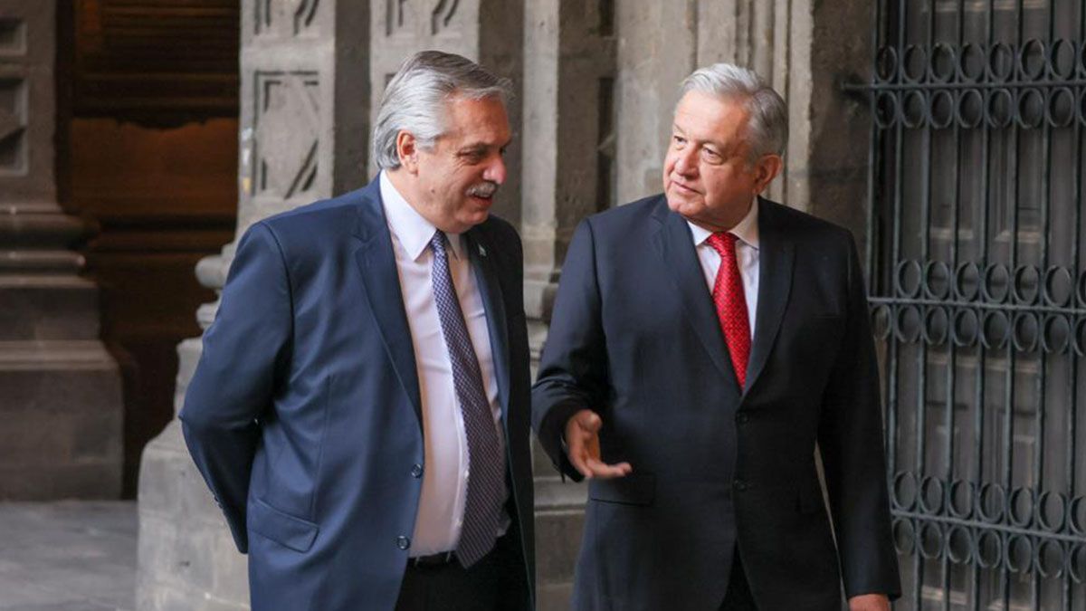 El presidente Alberto Fernández y su par de México