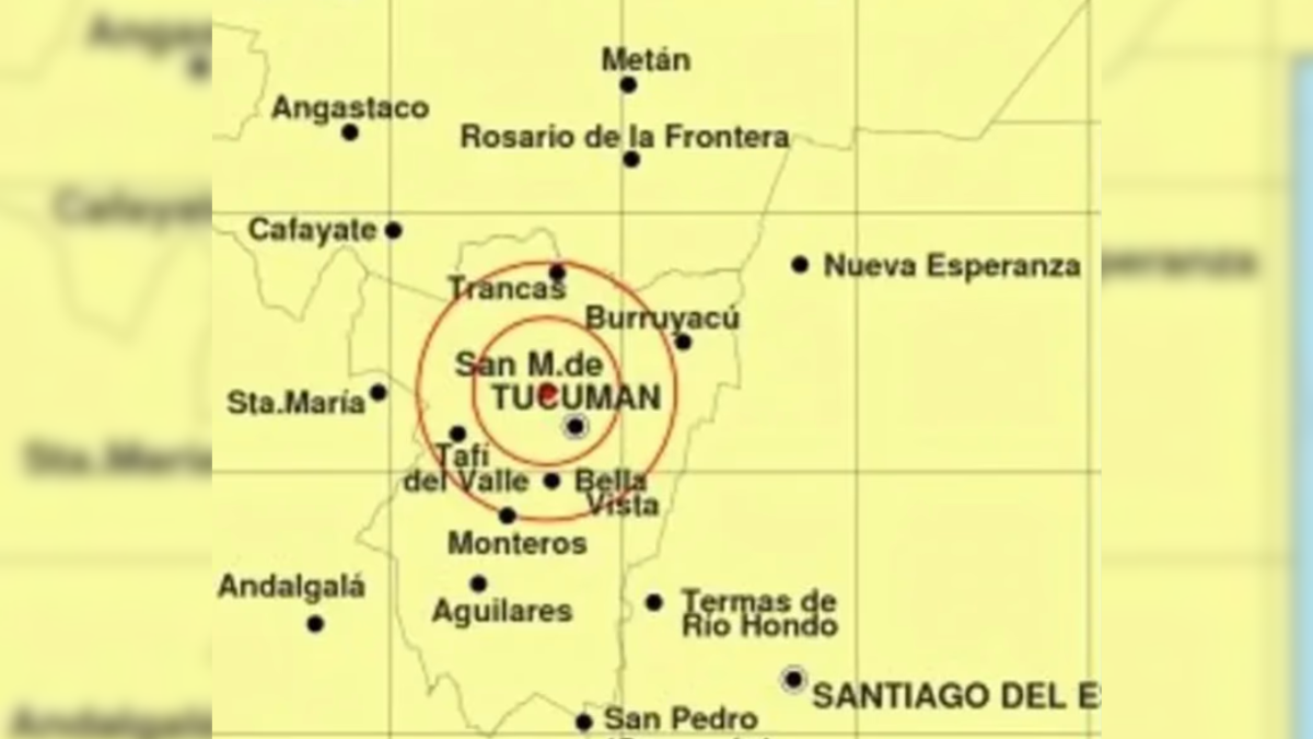 El Instituto Nacional de Prevención Sísmica (INPRES) ubicó el epicentro a 197 kilómetros de profundidad en la franja límite con Salta.