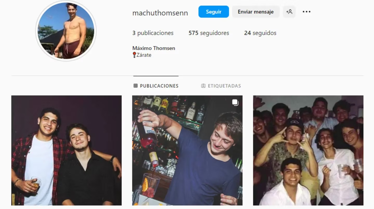 En Instagram se observan decenas de perfiles simulando ser alguno de los rugbiers (Captura Instagram @machuthomsenn).