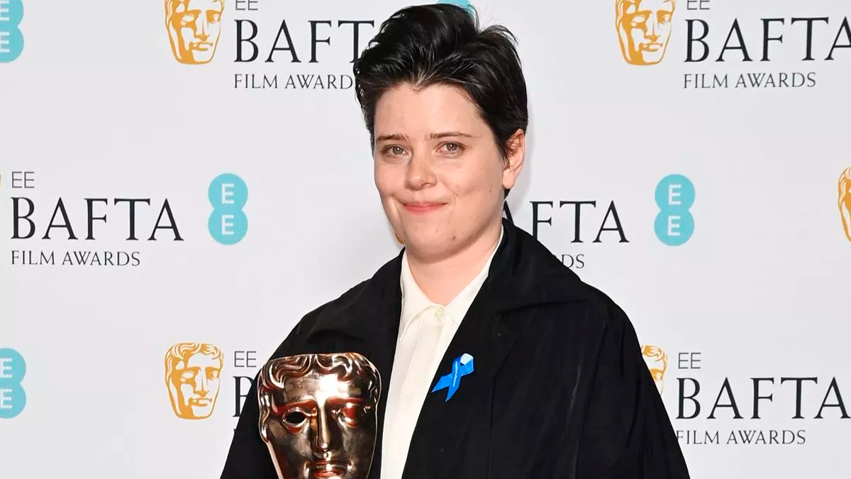 Charlotte Wells en la entrega de los BAFTA. Charlotte Wells en la entrega de los BAFTA.