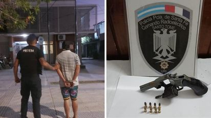 Se peleó con su vecino del barrio Las Vegas, escapó de la policía y tiró un revólver al patio de una casa