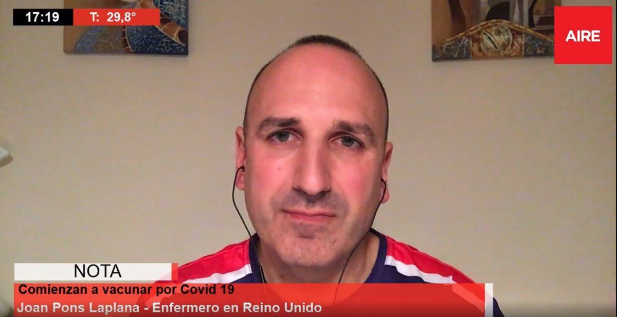 Joan Pons Laplana es enfermero en el Reino Unido y volutario de la vacuna de Oxford.&nbsp;