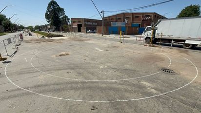 Santa Fe: avanza la construcción de la rotonda en Avenida Gorriti y Bernardo de Irigoyen