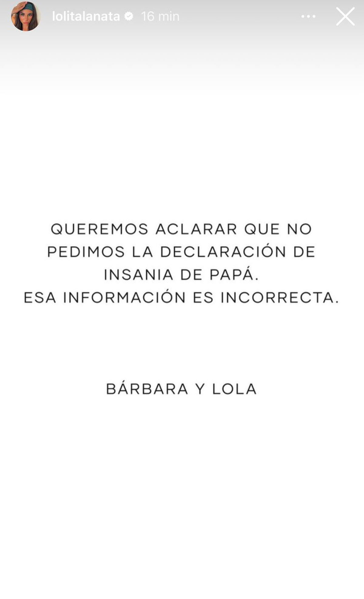 El mensaje de Lola, la hija de Jorge Lanata. El mensaje de Lola, la hija de Jorge Lanata.