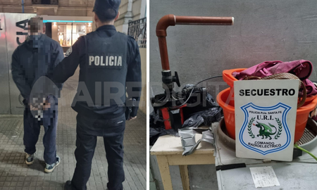 Ciudad de Santa Fe: robó una bomba y dos fuentones Ciudad de Santa Fe: robó una bomba y dos fuentones