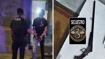 Varadero Sarsotti: vio que llegaba la policía y ocultó la escopeta contra un tejido