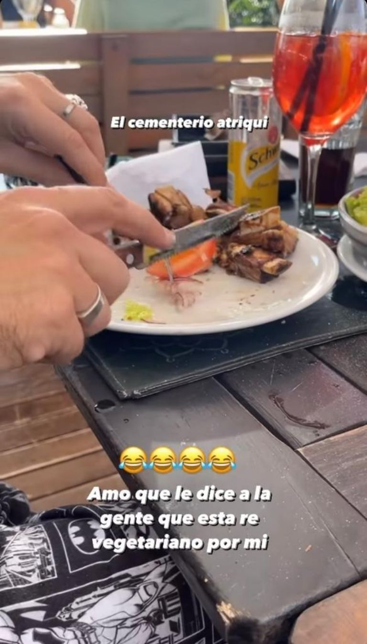 Historia de Cande Tinelli en su cuenta de Instagram.