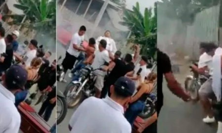 Al alarido de dale, dale, el motociclista arranca su viaje para dar una vuelta por la zona. Mientras tanto otro de sus amigos va por detrás sosteniendo el cuerpo para que no se caiga al camino. La familia relató en su momento que el chico de 21 años falleció producto de un tiroteo, que ocurrió cuando se dirigía al velorio de otro familiar. Al alarido de dale, dale, el motociclista arranca su viaje para dar una vuelta por la zona. Mientras tanto otro de sus amigos va por detrás sosteniendo el cuerpo para que no se caiga al camino. La familia relató en su momento que el chico de 21 años falleció producto de un tiroteo, que ocurrió cuando se dirigía al velorio de otro familiar.