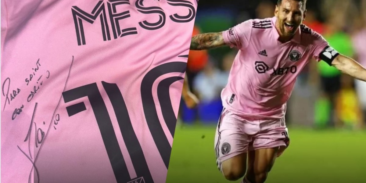La camiseta que regaló Lionel Messi. La camiseta que regaló Lionel Messi.