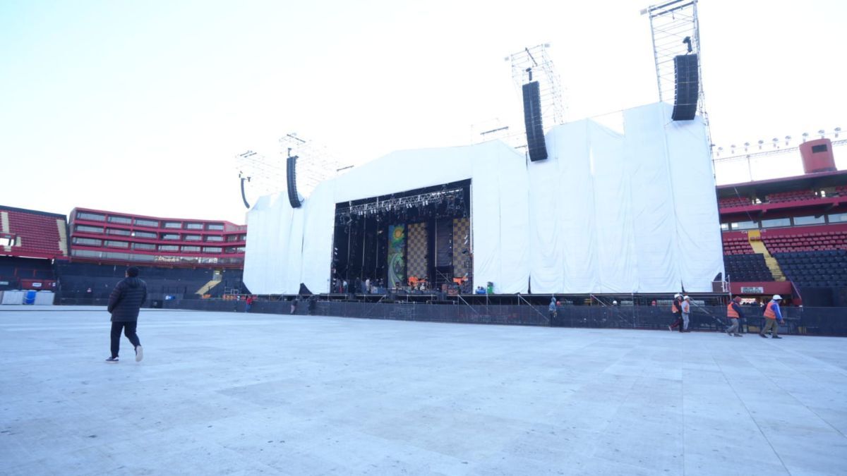 Así se encuentra el estadio de Colón
