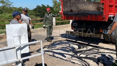 Finalizaron los trabajos de reparación en el puente de ingreso a Colastiné Sur