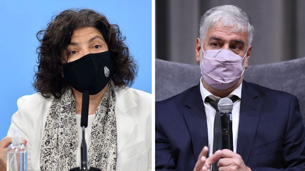 La ministra de Salud, Carla Vizzotti; y el secretario de Comercio Interior, Roberto Feletti.