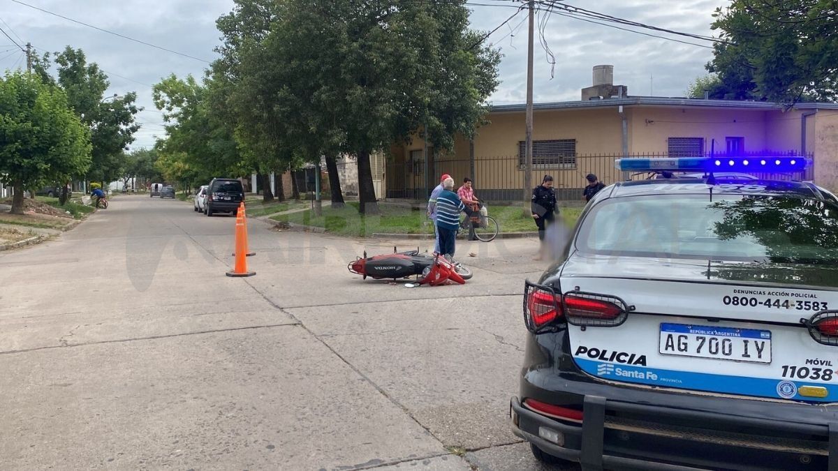 El accidente ocurrió en la intersección de Castelli y Necochea de Santo Tomé.&nbsp;