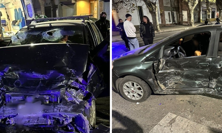 Choque en Rosario: siete personas heridas Choque en Rosario: siete personas heridas