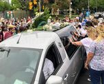 El coche fúnebre que trasladaba los restos de la enfermera se detuvo frente al Heca.&nbsp;