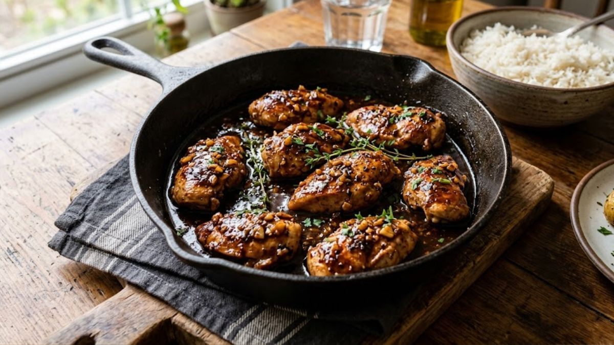 Pollo con café, manteca y ajo: la receta casera que se hace en 35 minutos y sorprende por su sabor intenso