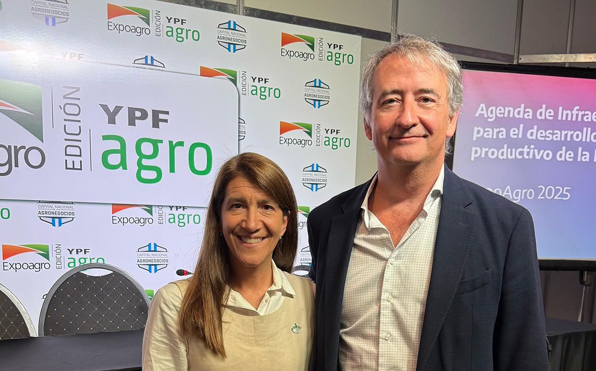El diputado nacional Nicolás Mayoraz recorrió este jueves la muestra Expoagro en San Nicolás.
