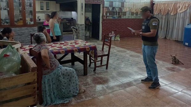 Rescataron en Misiones a una adolescente de Santo Tomé. Foto gentileza Gendarmería Nacional