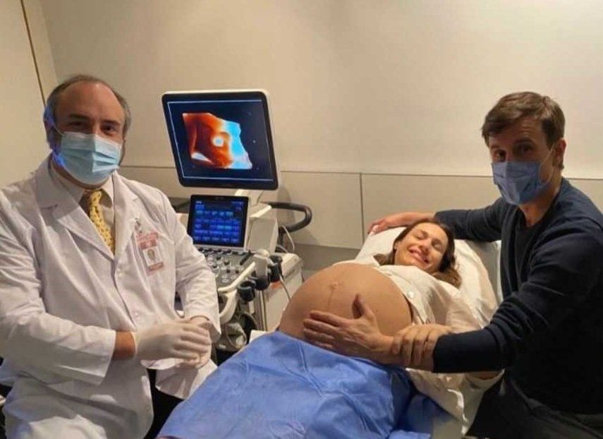 Pampita se hizo la última ecografía.