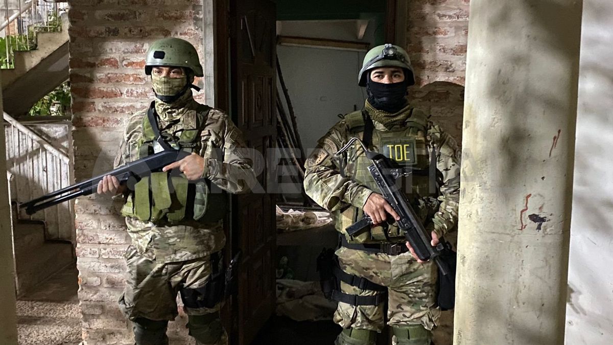 La División de Crimen Organizado trabajó junto a tropas especiales de irrupción.