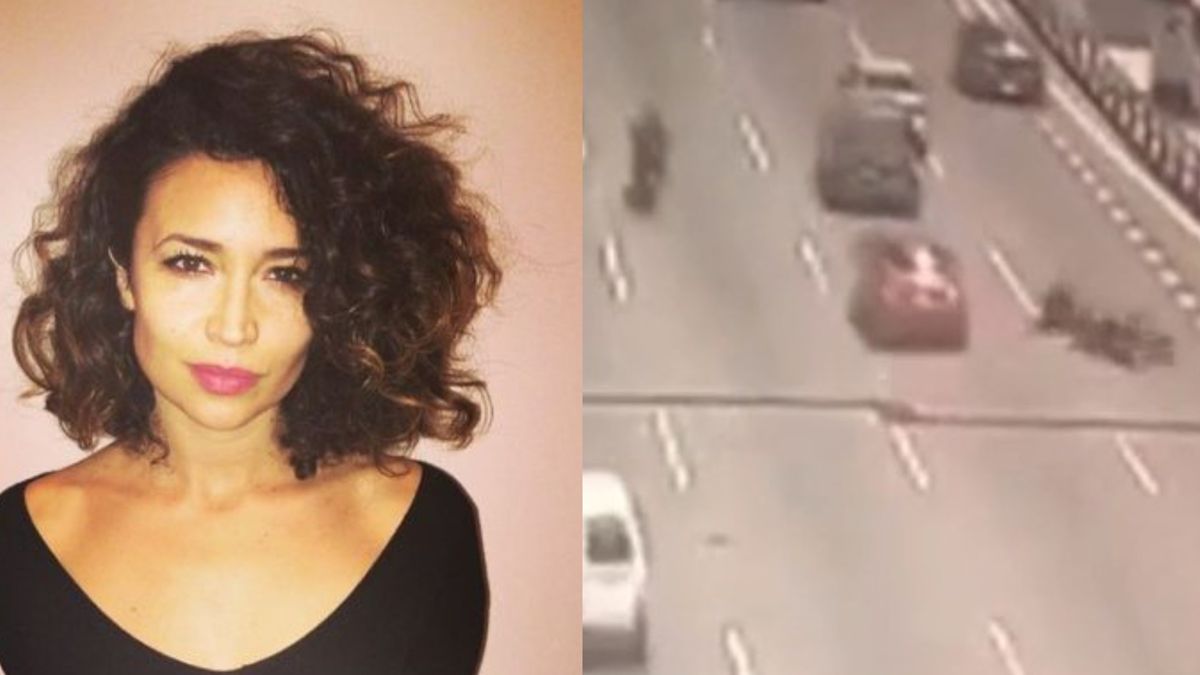 La periodista Julia Mengolini chocó con un motociclista en la autopista 25 de mayo