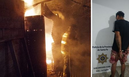 El incendio destruyó parte de una casa y un auto en Arroyo Leyes. El incendio destruyó parte de una casa y un auto en Arroyo Leyes.