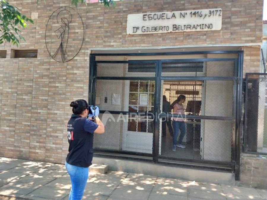 Robo, vandalismo e incendio en la escuela Beltramino de barrio Acería