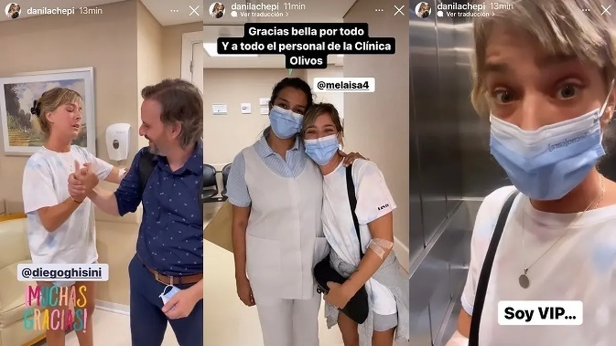 Dani contó en sus redes que sufrió un cólico renal, y que a causa de él, le extrajeron una piedra que mostró dentro de un frasco.