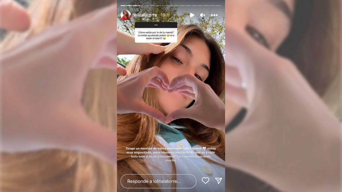 A través de Instagram, Lola Latorre expresó que está muy preocupada por la salud de su mamá.