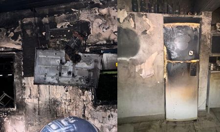 El incendio generó importantes daños materiales en la vivienda de Pueblo Irigoyen. El incendio generó importantes daños materiales en la vivienda de Pueblo Irigoyen.