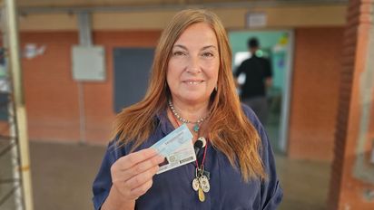 Celia Arena votó en Colastiné: 