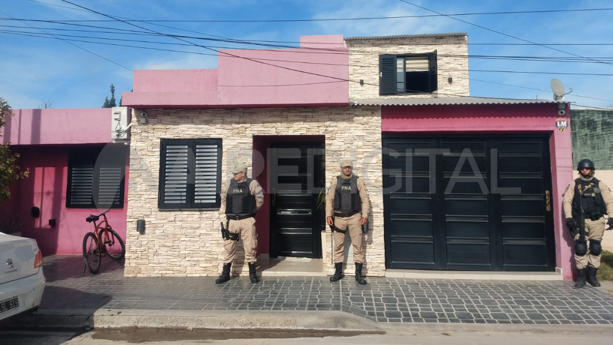 Una de las viviendas allanadas&nbsp; por la venta de droga en Las Parejas.