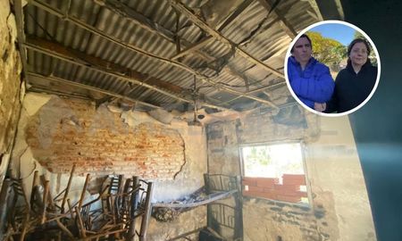 Andrés y Natalia, los dueños de una casa quemada en Arroyo Leyes Andrés y Natalia, los dueños de una casa quemada en Arroyo Leyes
